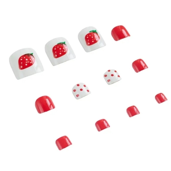 24 Pieces Fake Toe Press On Nails - Picture 3 of 7